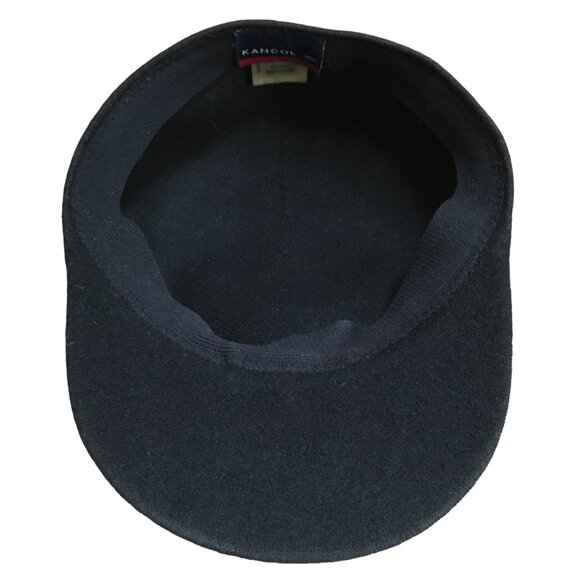 Kangol Black Wool Hat Cap Vintage Newsboy Cap - Picture 7 of 10